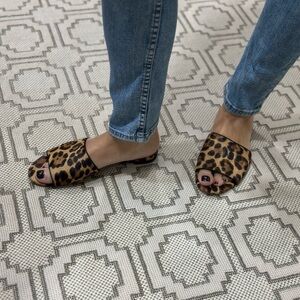 J crew leopard sandals size 7.5